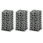 vidaXL Jeu de panier de gabion 3 pcs Fil galvanisé 25 x 25 x 50 cm