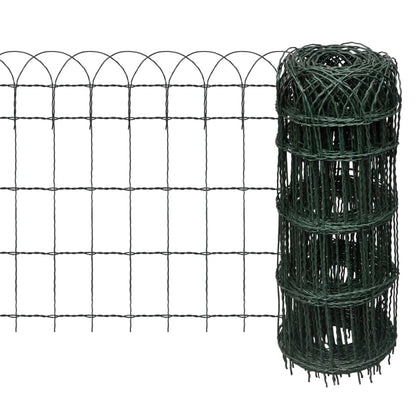 vidaXL Bordure de pelouse Fer enduit de poudre 25x0,65 m