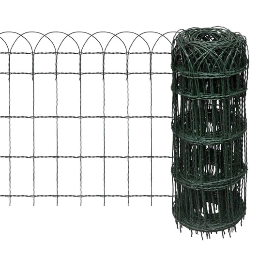 vidaXL Bordure de pelouse Fer enduit de poudre 25x0,65 m
