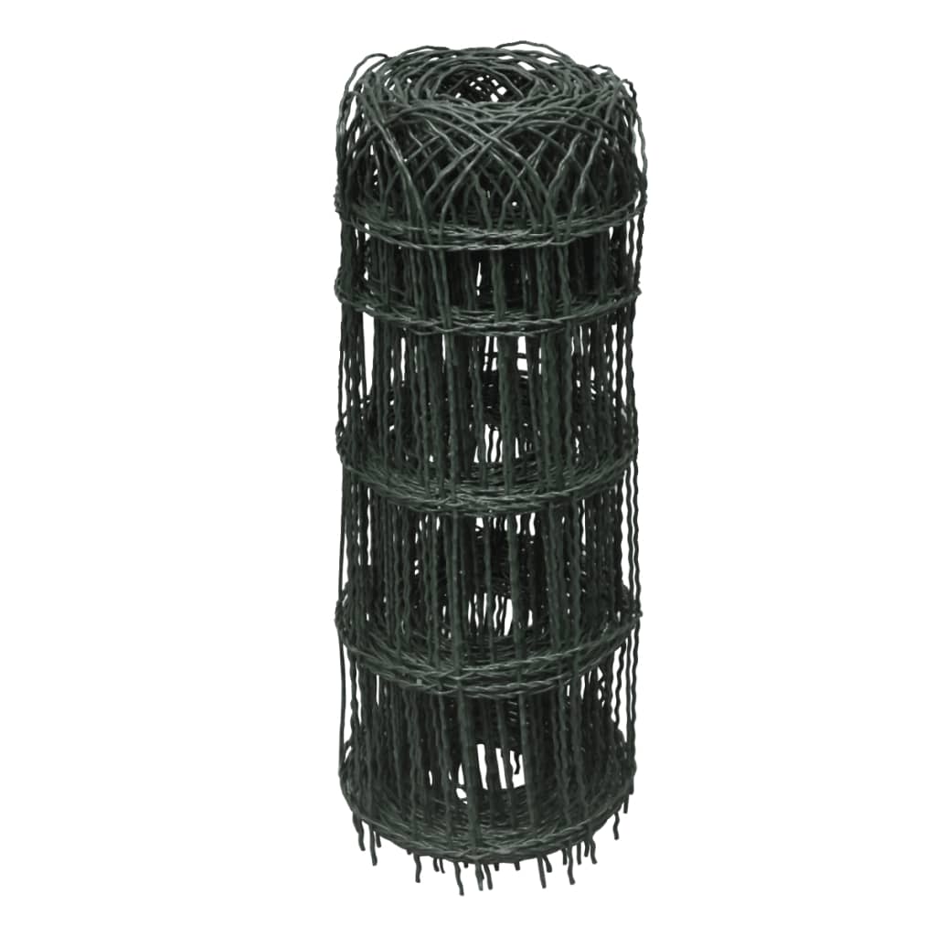vidaXL Bordure de pelouse Fer enduit de poudre 25x0,65 m