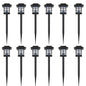 vidaXL Ensemble de 12 lampes LED solaires avec piquet 8,6x8,6x38 cm