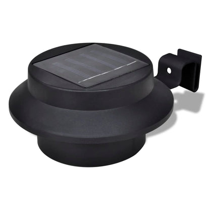 vidaXL Lampes solaires 6 pcs pour clôture gouttière Noir