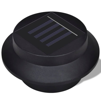 vidaXL Lampes solaires 6 pcs pour clôture gouttière Noir