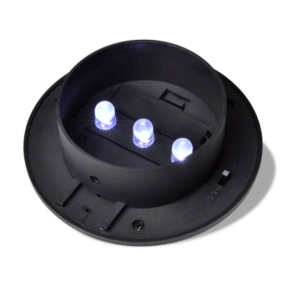 vidaXL Lampes solaires 6 pcs pour clôture gouttière Noir