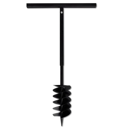 vidaXL Tarière de sol avec mèche de tarière 150 mm Acier Noir