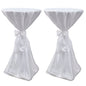 Housse de table blanche avec ruban 80 cm 2 pièces