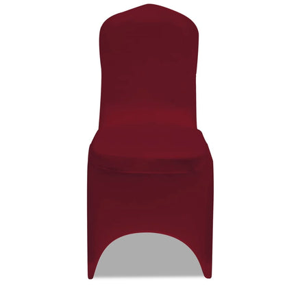 Housse bordeaux extensible pour chaise 6 pièces