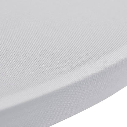 Housse de table Ø 70 cm Blanc extensible 2 pcs