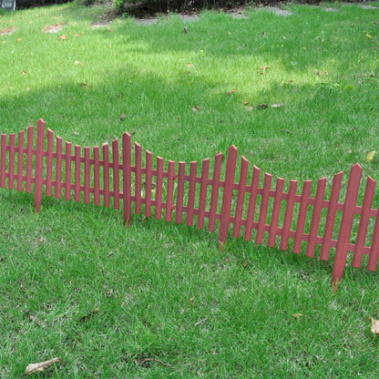 vidaXL Bordures de pelouse 17 pcs 10 m Marron