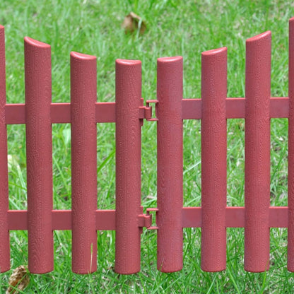 vidaXL Bordures de pelouse 17 pcs 10 m Marron