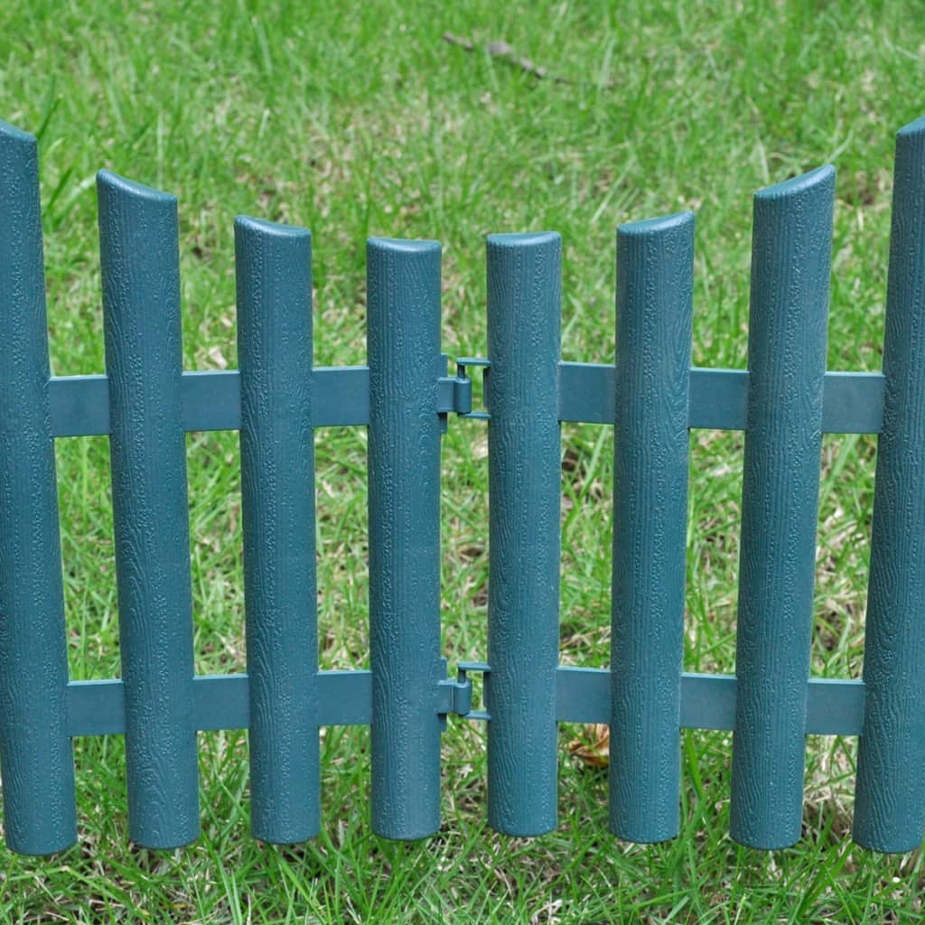 vidaXL Bordures de pelouse 17 pcs 10 m Vert
