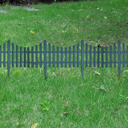 vidaXL Bordures de pelouse 17 pcs 10 m Vert