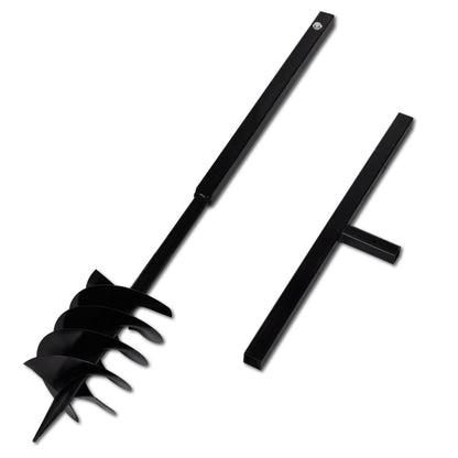 Bêche et tarière manuelle 180 mm avec Rallonge 13 m acier
