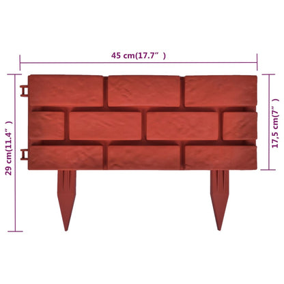 vidaXL Clôture de jardin avec design de briques 11 pcs