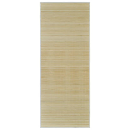 vidaXL Tapis en bambou naturel à latte rectangulaire 80 x 200 cm
