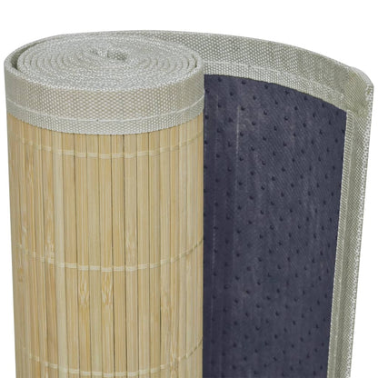 vidaXL Tapis en bambou naturel à latte rectangulaire 120 x 180 cm