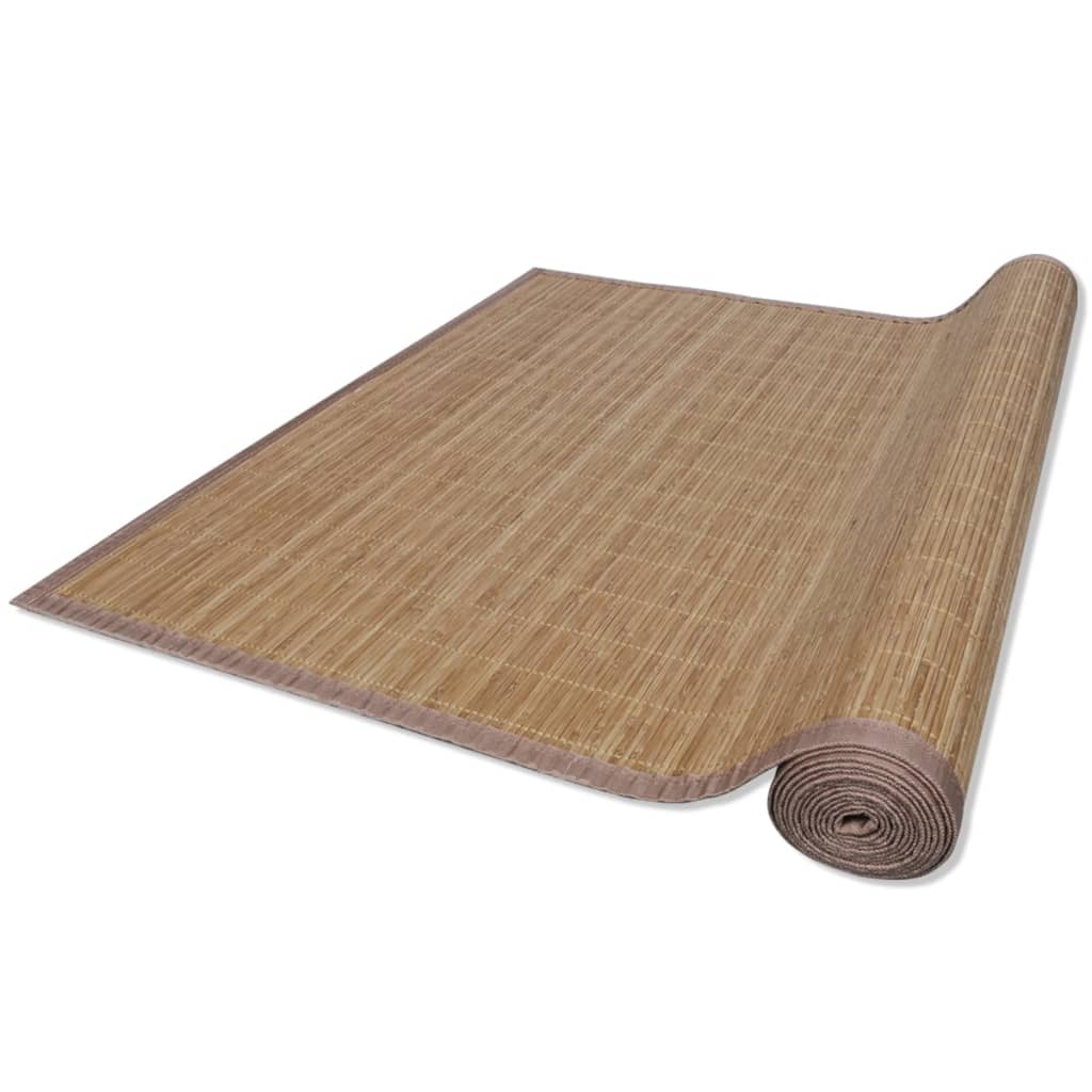 vidaXL Tapis en bambou marron à latte rectangulaire 120 x 180 cm