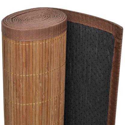 vidaXL Tapis en bambou marron à latte rectangulaire 120 x 180 cm