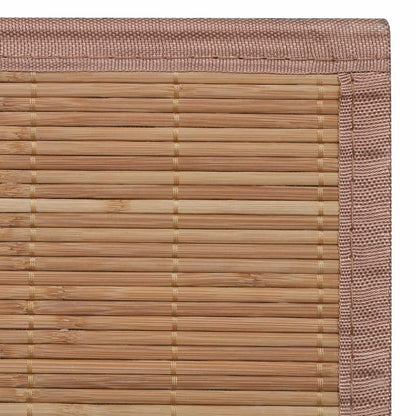 vidaXL Tapis en bambou marron à latte rectangulaire 150 x 200 cm