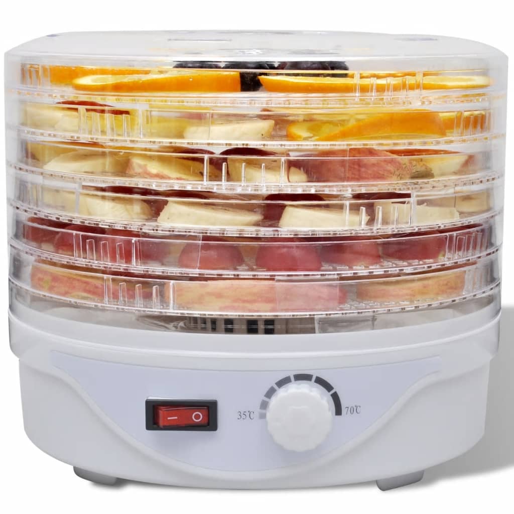 vidaXL Déshydrateur avec 6 plateaux empilables (ronds)