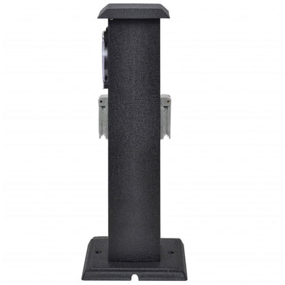 vidaXL Pilier avec prise de jardin et minuterie Noir