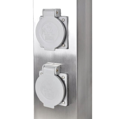 vidaXL Pilier de prise de jardin Acier inoxydable