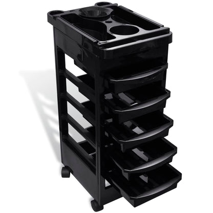 vidaXL Chariot en plastique pour salon de coiffure avec roues