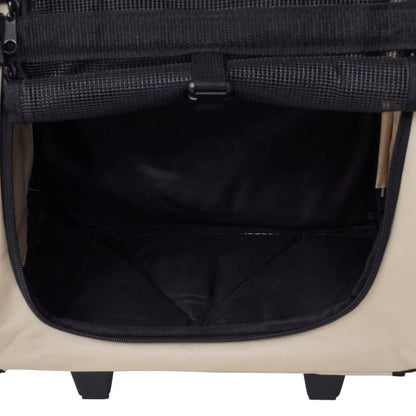 vidaXL Chariot polyvalent pliable pour animaux de compagnie Beige