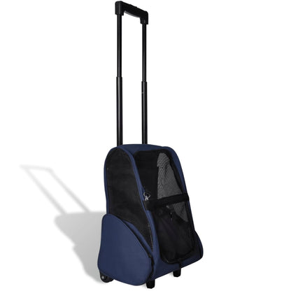 vidaXL Chariot polyvalent pliable pour animaux de compagnie Bleu
