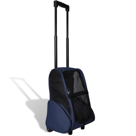 vidaXL Chariot polyvalent pliable pour animaux de compagnie Bleu