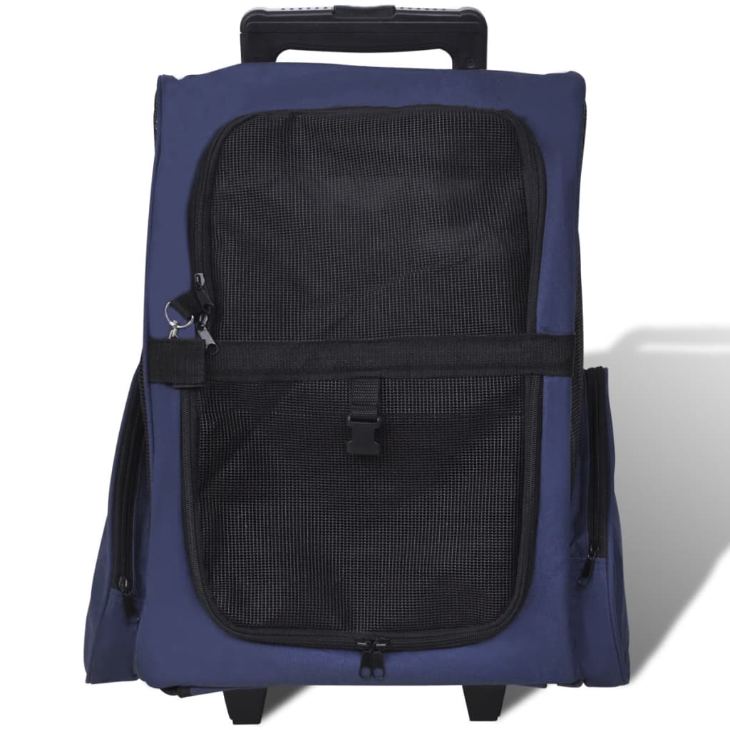 vidaXL Chariot polyvalent pliable pour animaux de compagnie Bleu