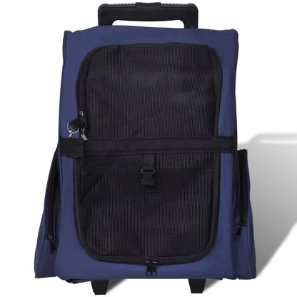 vidaXL Chariot polyvalent pliable pour animaux de compagnie Bleu