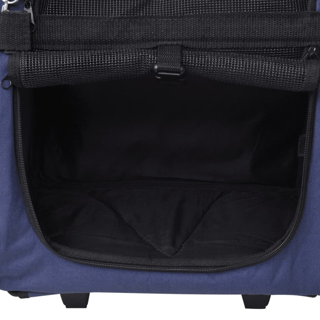 vidaXL Chariot polyvalent pliable pour animaux de compagnie Bleu