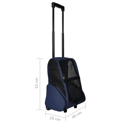 vidaXL Chariot polyvalent pliable pour animaux de compagnie Bleu