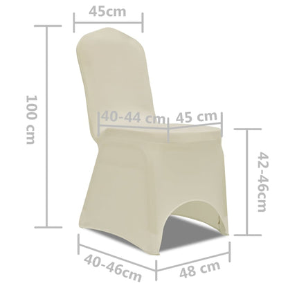 50 housses de chaise extensibles crème