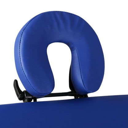 vidaXL Table pliable de massage Bleu 3 zones avec cadre en bois