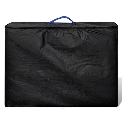 vidaXL Table de massage pliable Bleu 2 zones avec cadre en aluminium