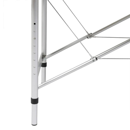 vidaXL Table de massage pliable Noir 2 zones avec cadre en aluminium