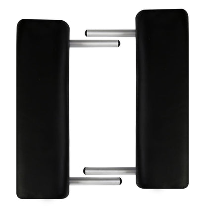 vidaXL Table de massage pliable Noir 2 zones avec cadre en aluminium
