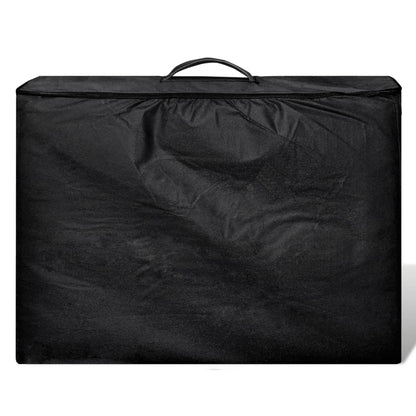 vidaXL Table pliable de massage Noir 3 zones avec cadre en aluminium