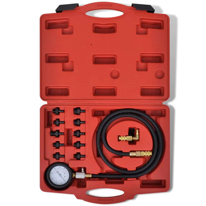 vidaXL Kit à outils de test de pression de l'huile et du moteur