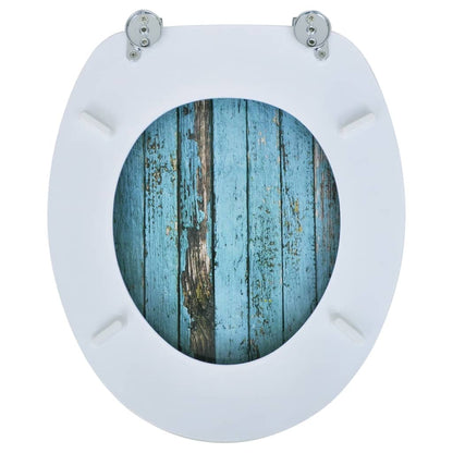 vidaXL Siège de toilette avec couvercle en MDF Design de vieux bois