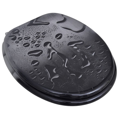 Abatant de WC avec couvercle design goutte d'eau