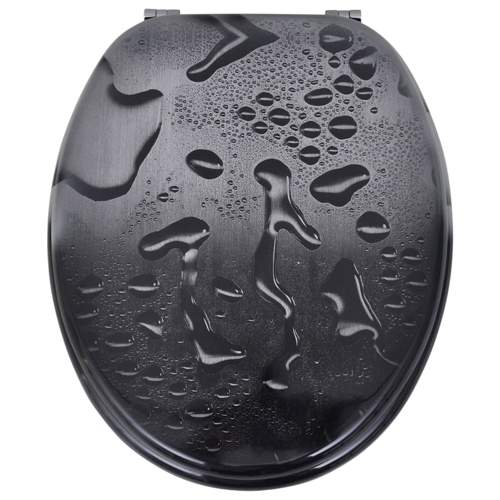 Abatant de WC avec couvercle design goutte d'eau