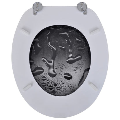 Abatant de WC avec couvercle design goutte d'eau