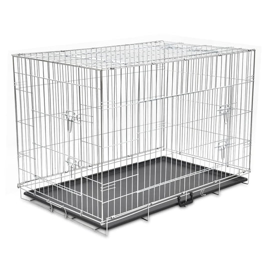 vidaXL Cage métallique et pliable pour chiens XXL