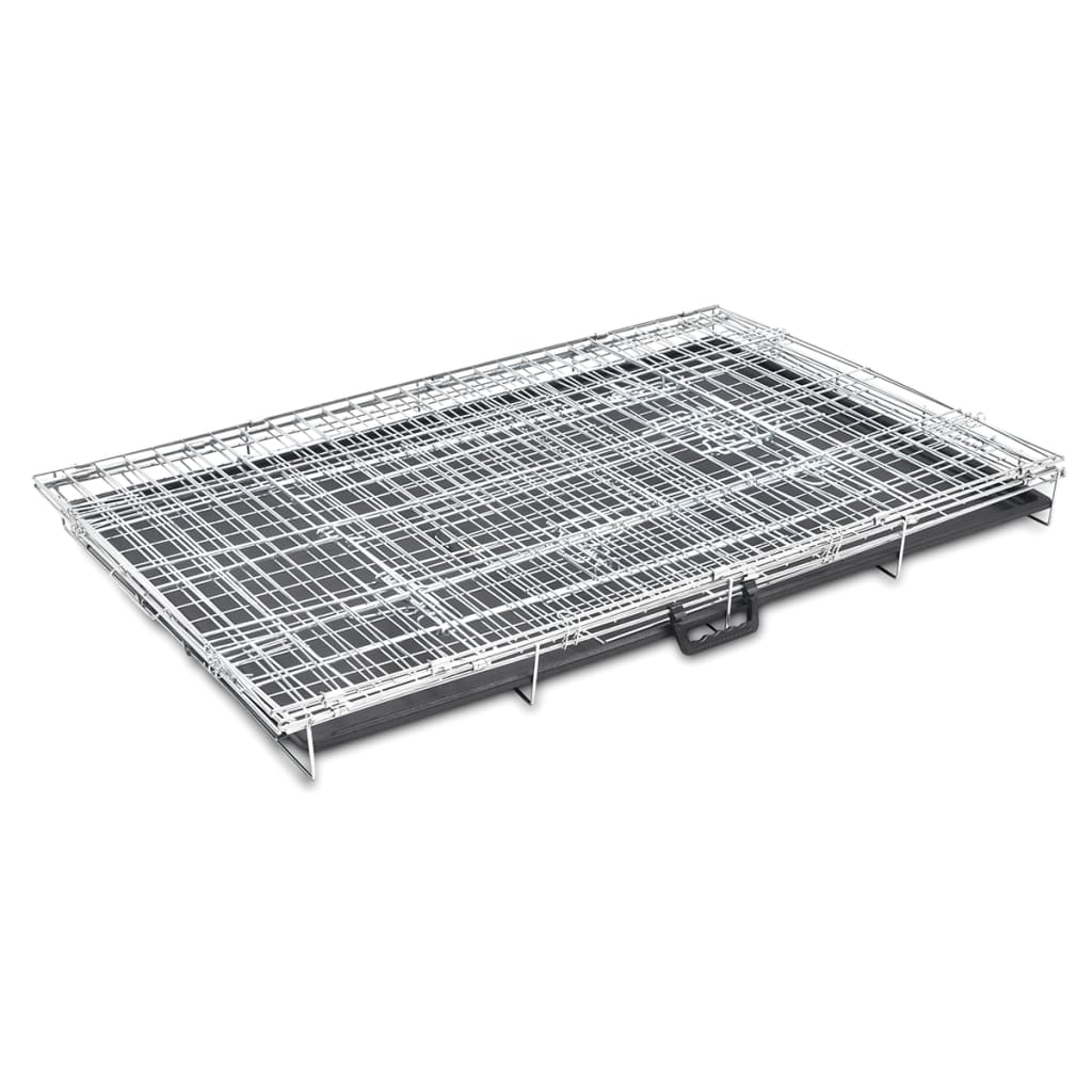 vidaXL Cage métallique et pliable pour chiens XXL