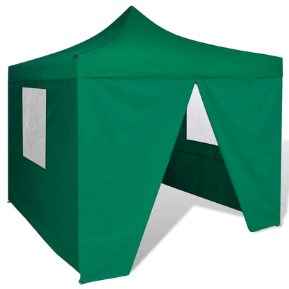 vidaXL Tente pliable verte 3 x 3 m avec 4 parois