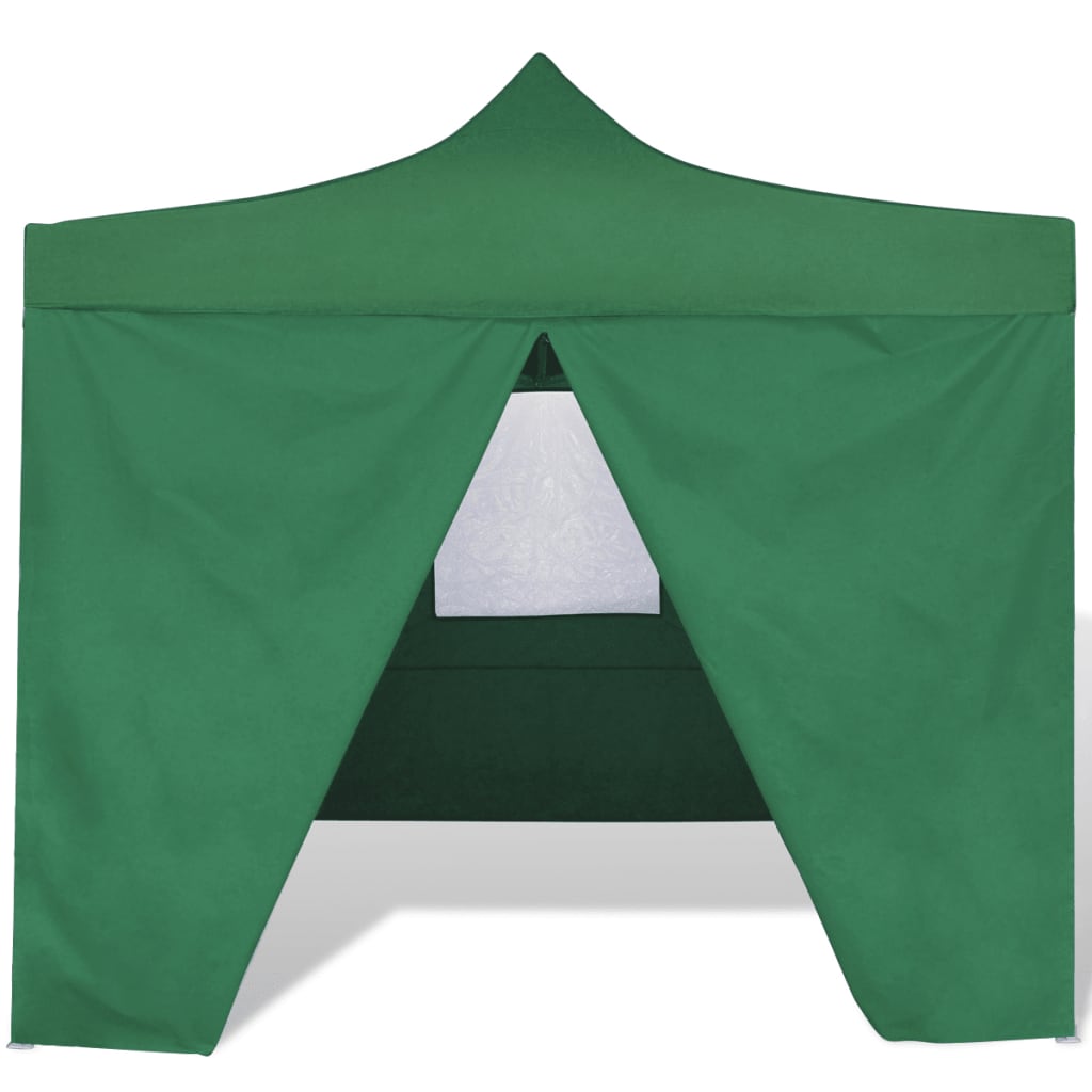 vidaXL Tente pliable verte 3 x 3 m avec 4 parois