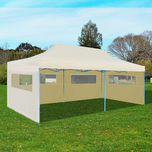 vidaXL Tente de réception pliable crème 3 x 6 m